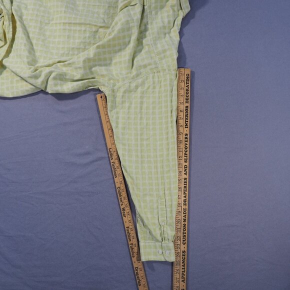 Cinch Shirt Mens Large Yellow Monochrome Check Country Southwest Preppy Cowboy - Picture 7 of 11